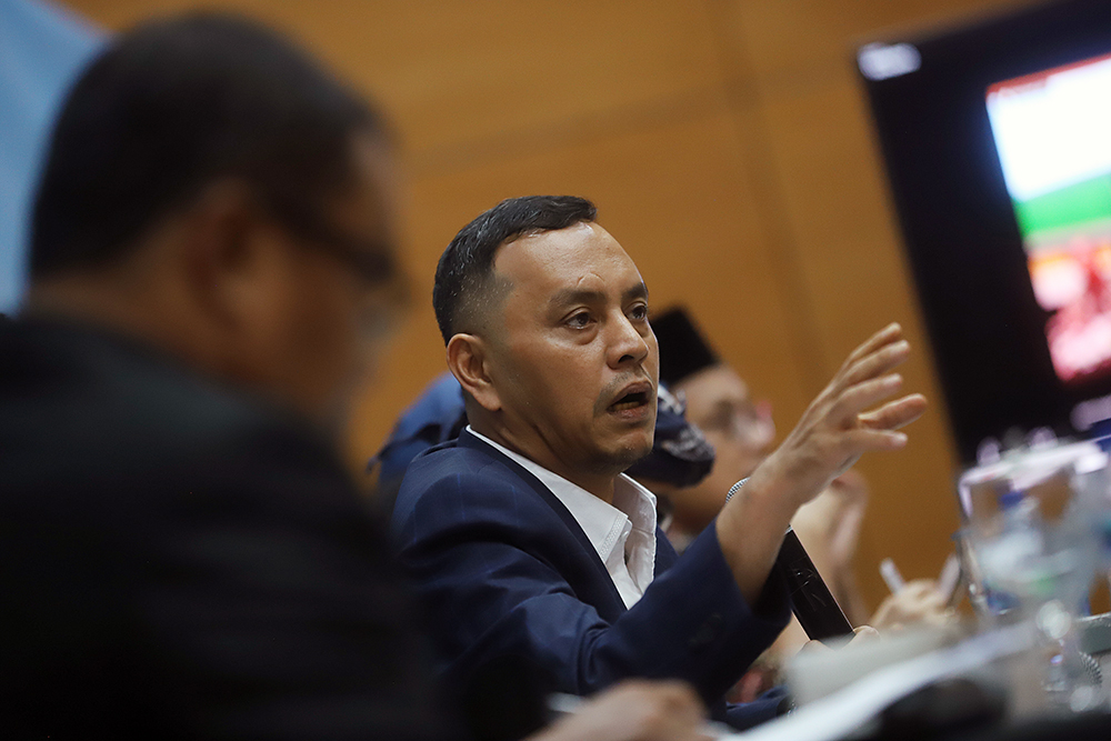 KWP bersama DPR RI gelar diskusi Forum Legislasi dengan tema “Serap Aspirasi Mata Rantai Industri Hasil Tembakau”. (BeritaNasional/Elvis Sendouw)