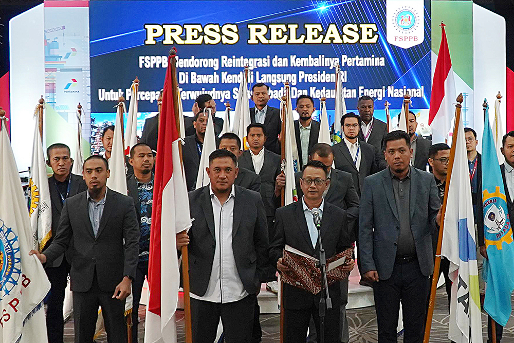 Pernyataan sikap Federasi Serikat Pekerja Pertamina Bersatu. (BeritaNasional/dok FSPPB)