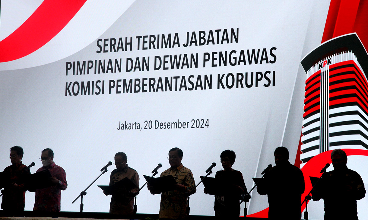 Suasana Serah terima jabatan di Gedung Merah Putih KPK, Jakarta, Jumat (20/12/2024).(BeritaNasional.com/Oke Atmaja)