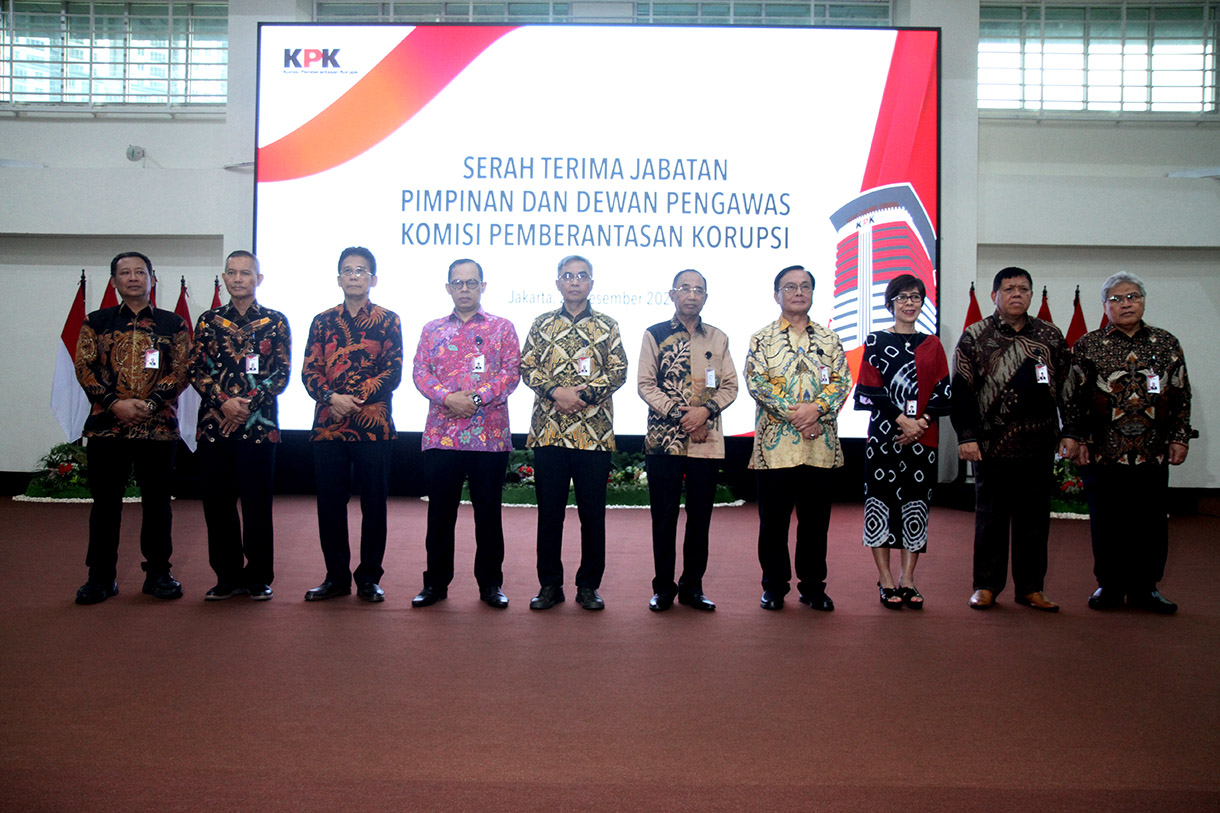 Suasana Serah terima jabatan di Gedung Merah Putih KPK, Jakarta, Jumat (20/12/2024).(BeritaNasional.com/Oke Atmaja)