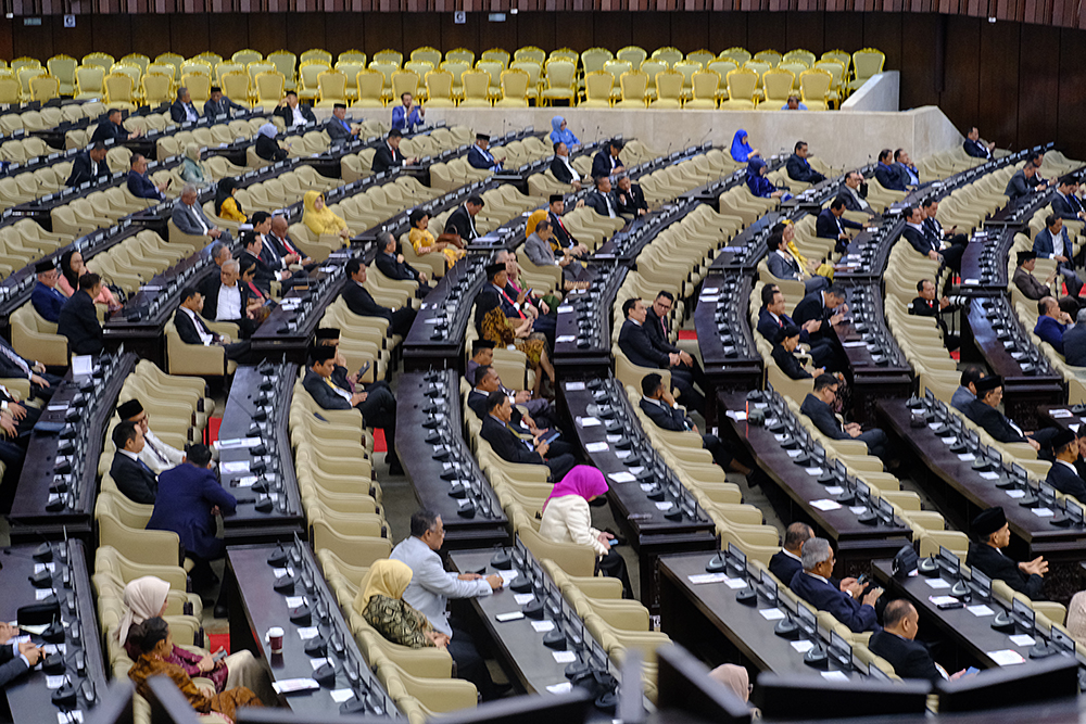 Sidang Paripurna Akhir Masa Jabatan Anggota MPR Periode 2019-2024 di Gedung Nusantara, Kompleks Parlemen, Senayan. (BeritaNasional/Elvis Sendouw)