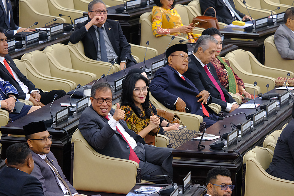 Sidang Paripurna Akhir Masa Jabatan Anggota MPR Periode 2019-2024 di Gedung Nusantara, Kompleks Parlemen, Senayan. (BeritaNasional/Elvis Sendouw)