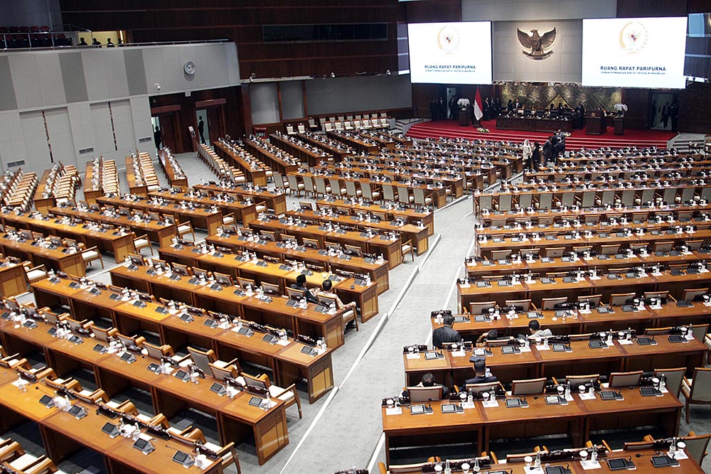 Sidang Paripurna ditunda. (BeritaNasional/Elvis Sendouw)