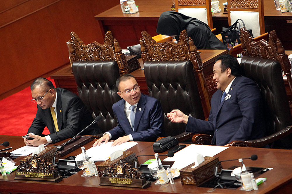 Sidang Paripurna ditunda. (BeritaNasional/Elvis Sendouw)