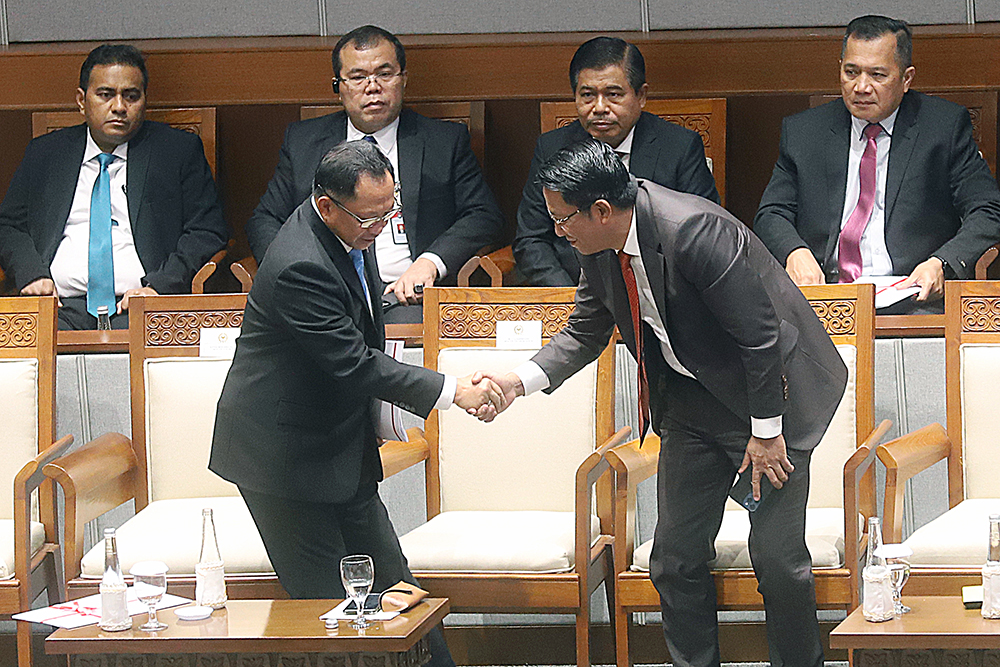 Rapat Sidang Paripurna DPR RI setujui RUU DKJ menjadi UU. (BeritaNasional/Elvis Sendouw)