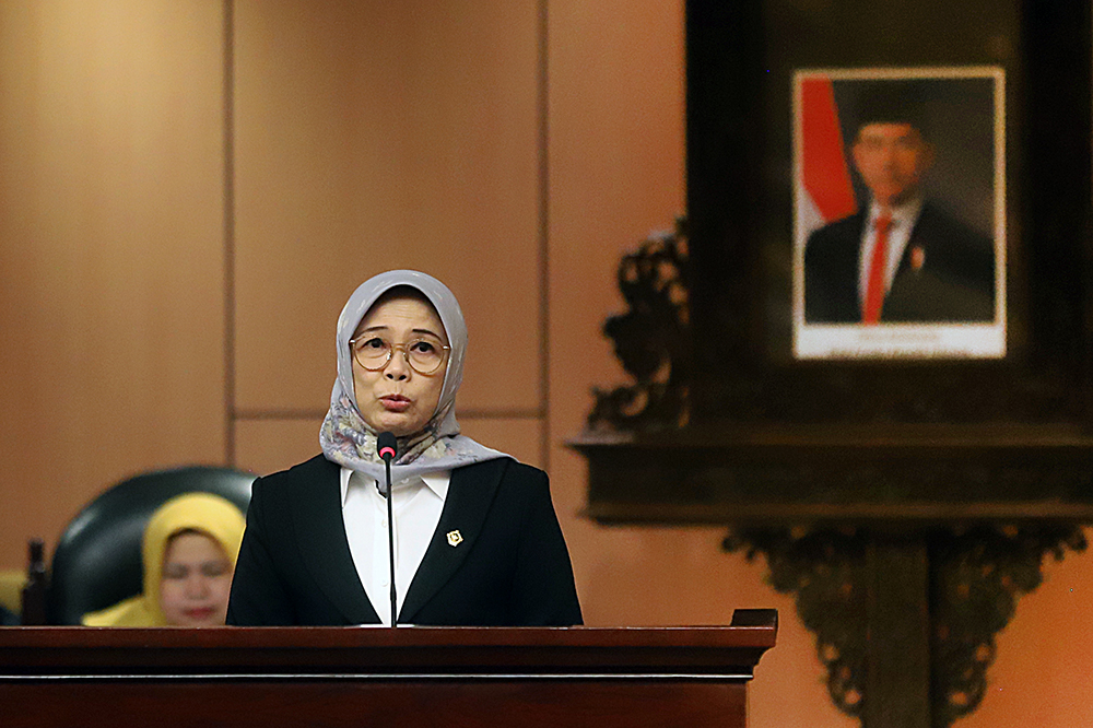 Sidang paripurna penyampaian IHPS I Tahun 2024 dan Laporan Hasil Pemeriksaan (LHP) Semester 1 Tahun 2024 oleh BPK RI. (BeritaNasional/Elvis Sendouw)