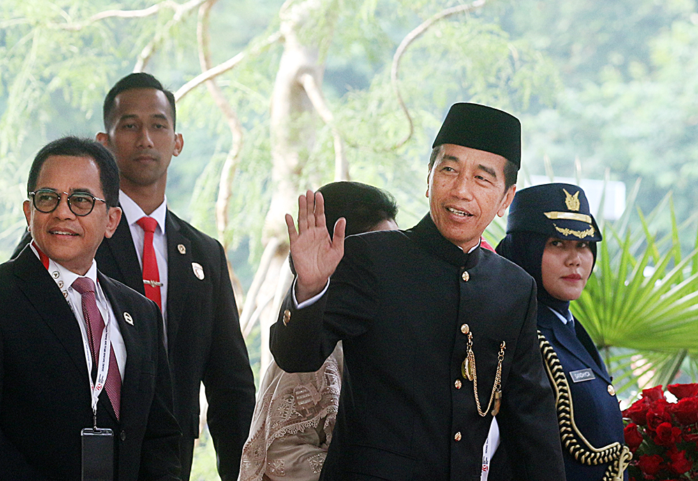 Presiden dan Wakil Presiden bersama para Menteri menghadir Sidang Tahunan MPR  2024. (BeritaNasional/HO Parlemen/Elvis Sendouw)