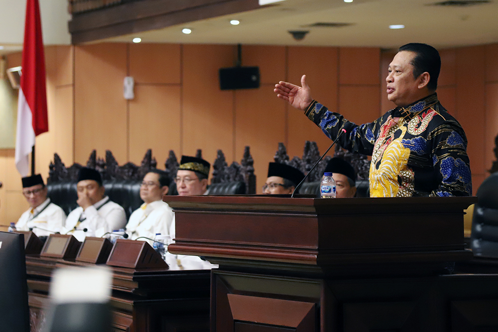 Sosialisasi Empat Pilar MPR tersebut bekerjasama dengan Himpunan Pengembang Pemukiman dan Perumahan Rakyat. (BeritaNasional/Elvis Sendouw)