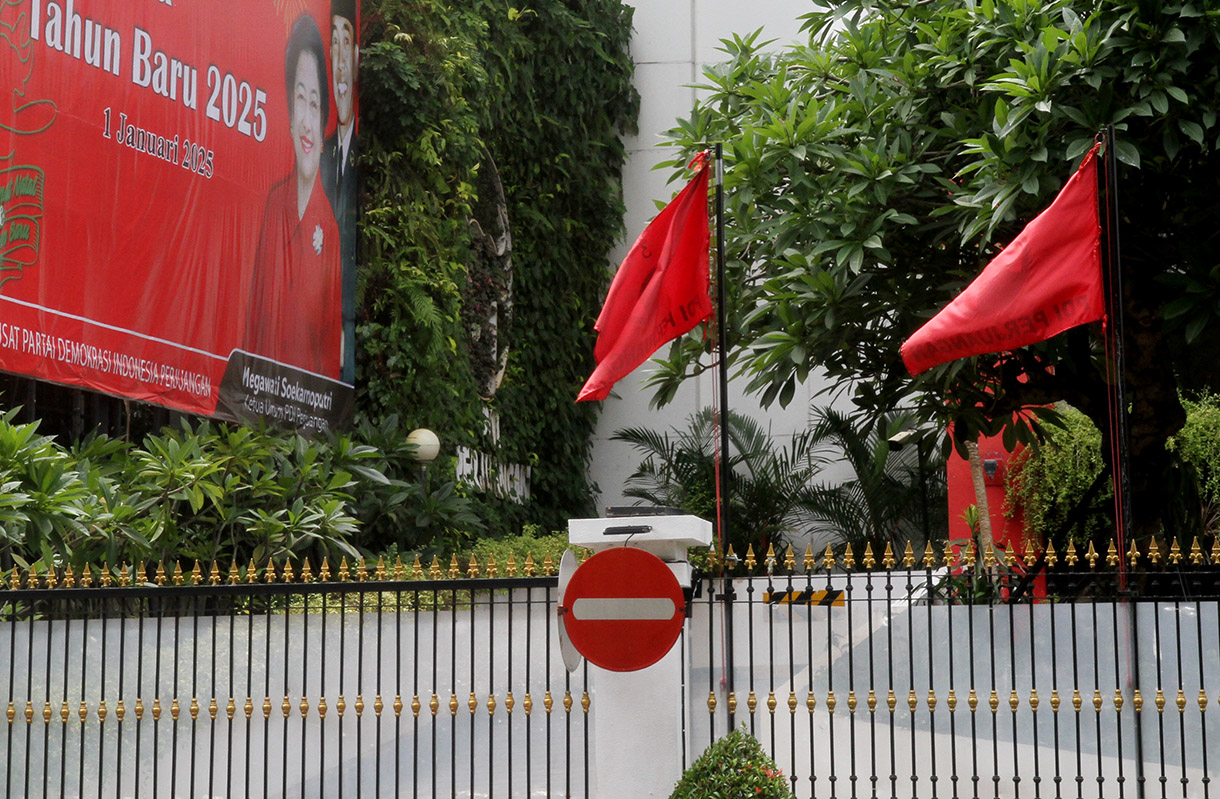 Suasana kantor DPP PDIP di kawasan Menteng, Jakarta Pusat, Kamis(26/12/2024).(BeritaNasional.com/Oke Atmaja)