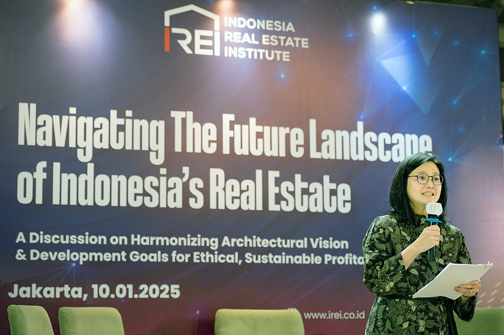 IREI atau Indonesia Real Estate Institute sebagai lembaga edukasi real estate, menggelar acara Talkshow dengan tema “Navigating the Future Landscape of Indonesia’s Real Estate”  di Jakarta, Senin (13/1/2025). (BeritaNasional/Elvis Sendndouw)