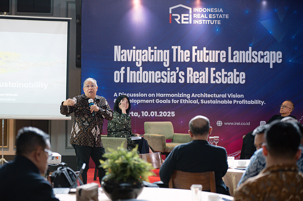 IREI atau Indonesia Real Estate Institute sebagai lembaga edukasi real estate, menggelar acara Talkshow dengan tema “Navigating the Future Landscape of Indonesia’s Real Estate”  di Jakarta, Senin (13/1/2025). (BeritaNasional/Elvis Sendndouw)