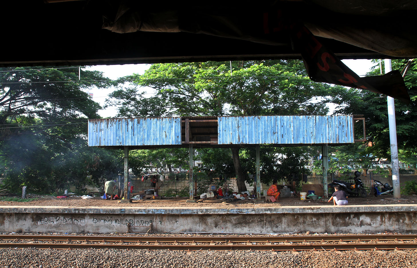 Suasana di Stasiun Mampang yang sudah tidak beroperasi,Jakarta, Minggu (5/5/2024). (BeritaNasional.Com/Oke Atmaja)