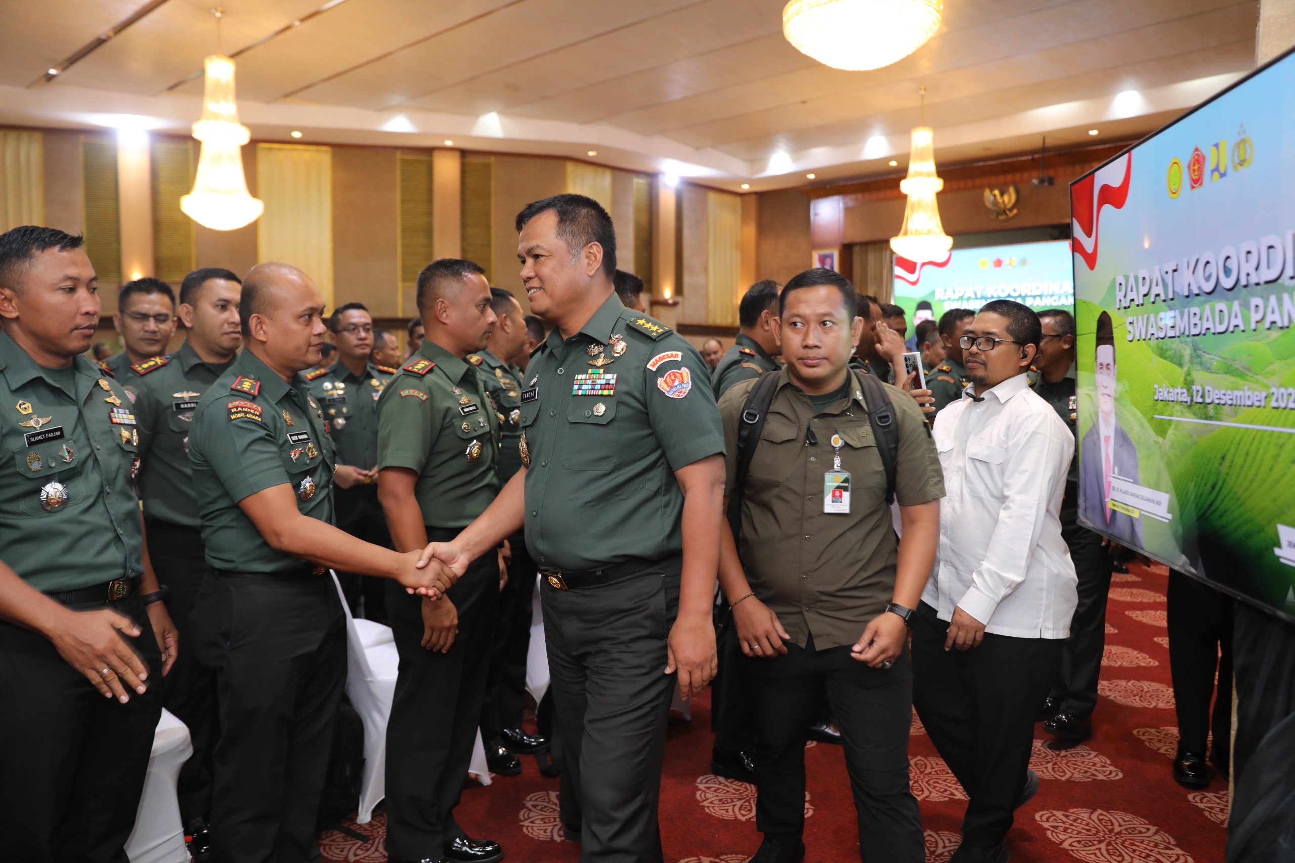 Rapat Koordinasi (Rakor) Swasembada Pangan Kementerian Pertanian bersama TNI AD.  (BeritaNasional/Elvis Sendouw/HO Puspen TNI)