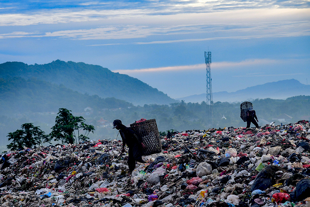 Suasana Tempat Pembuangan Akhir (TPA) Galuga Bogor. (BeritaNasional/Elvis Sendouw)