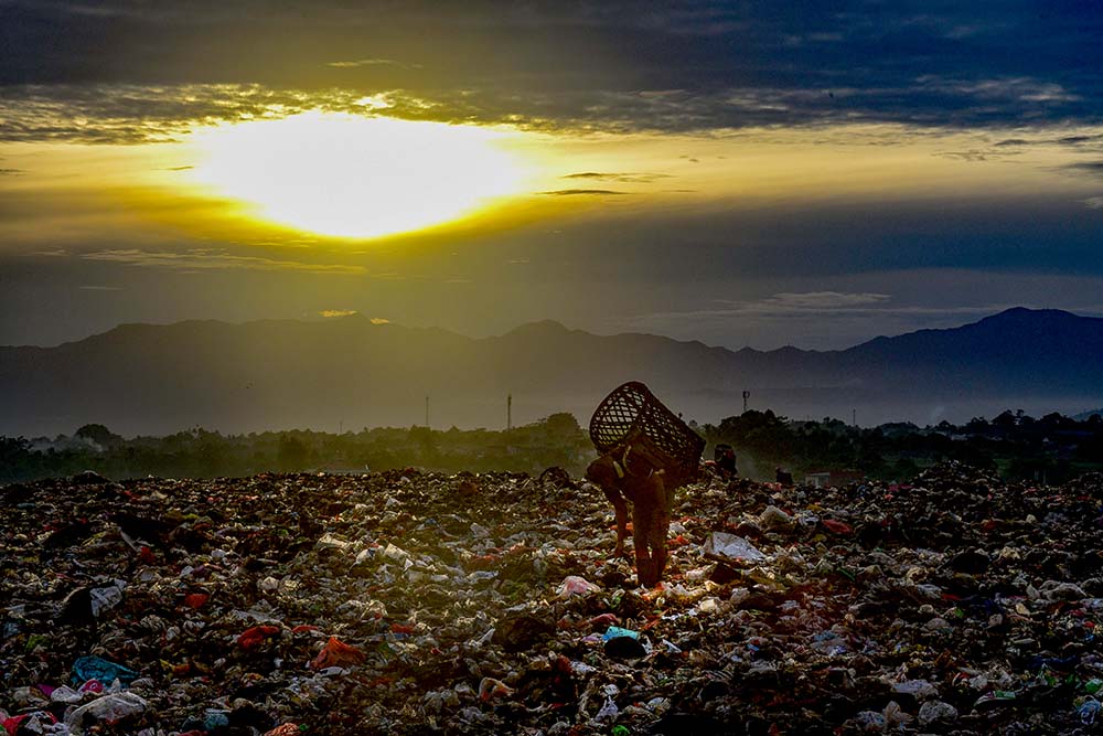 Suasana Tempat Pembuangan Akhir (TPA) Galuga Bogor. (BeritaNasional/Elvis Sendouw)