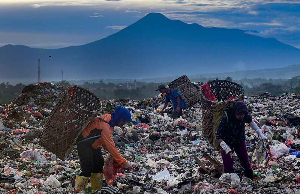 Suasana Tempat Pembuangan Akhir (TPA) Galuga Bogor. (BeritaNasional/Elvis Sendouw)