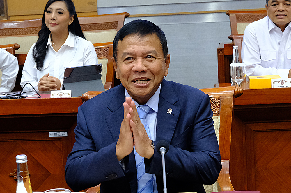 Muhammad Herindra mengikuti uji kepatutan dan kelayakan calon Kepala BIN di Komisi I DPR. (BeritaNasional/Elvis Sendouw)