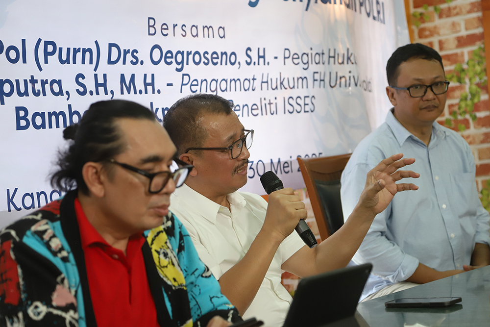 Virtus Research Gelar Diskusi RUU KUHAP dan Reposisi Penyidikan Polri VIRTUS RESEARCH menggelar diskusi bertajuk “RUU KUHAP dan Repositioning Penyidik Polri”. (BeritaNasional/Elvis Sendouw)